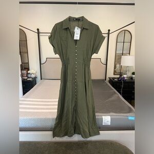 Olive Green Midi Dress